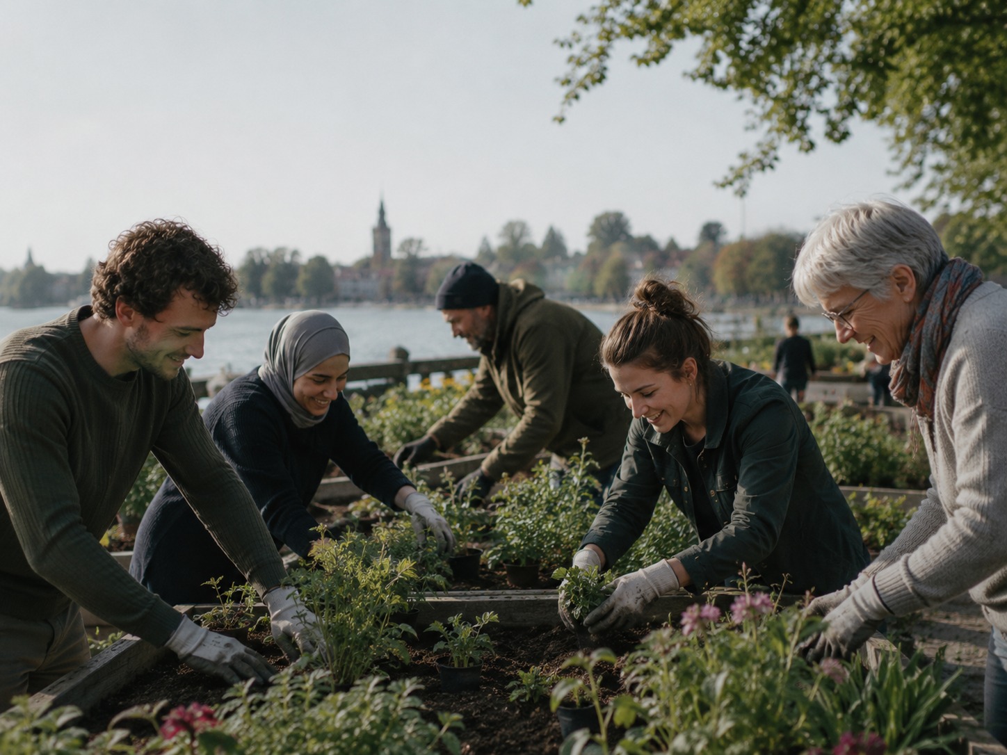 Gemeinschaftlicher Garten am Seeufer