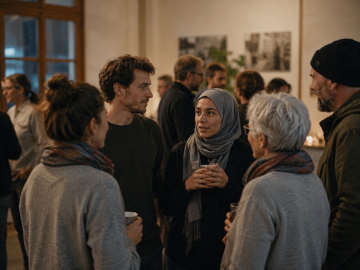 Gemütliches Gespräch in warmer Atmosphäre